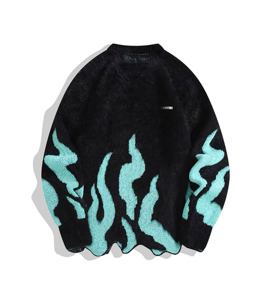 wavy cut mohair sweater